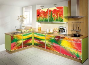 Кухня с фасадом Пластик-110